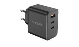 Dviced Wall charger 65W GaN 1 USB-A, 2 USB-C EU, Black (DV221012)
